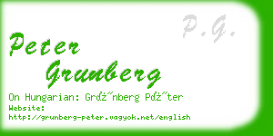 peter grunberg business card